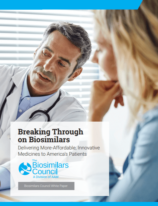 The Biosimilars Council - Breaking through on Biosimilars Whitepaper Cover