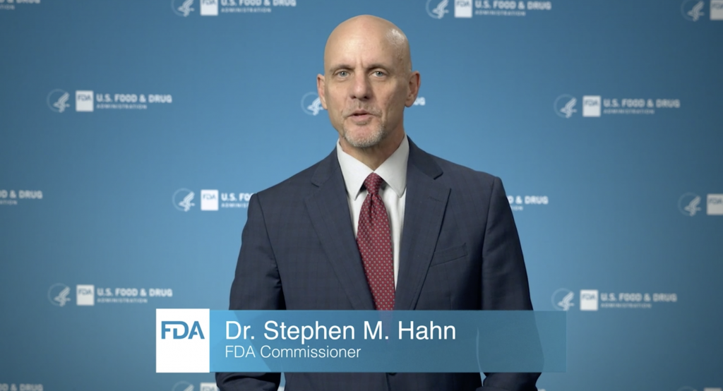 FDA Commissioner Stephen Hahn M.D.