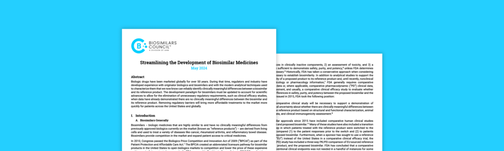 Streamlining the Development of Biosimilar Medicines